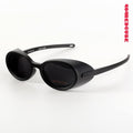 Wraparound Oval Futuristic Gothic Sunglasses