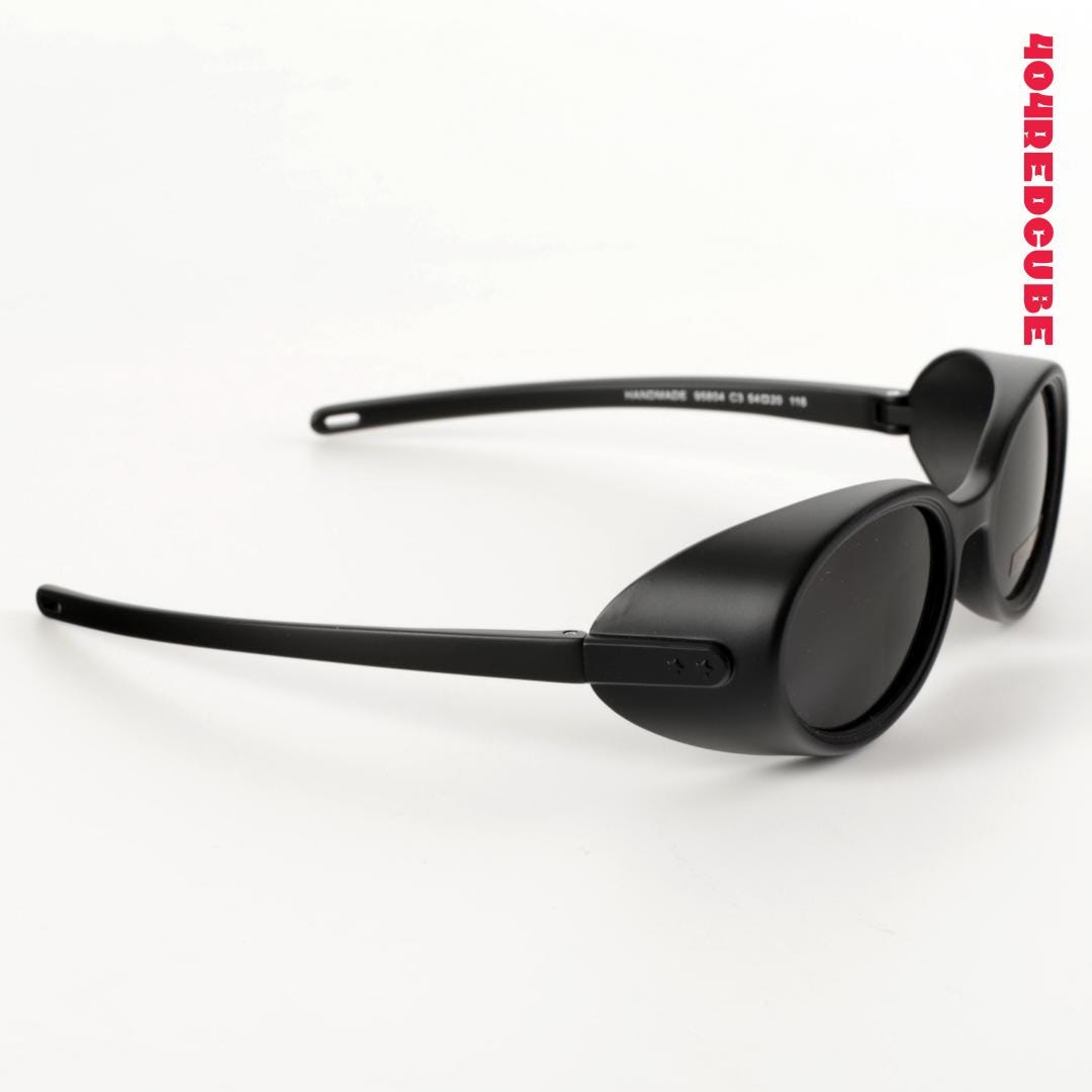 Wraparound Oval Futuristic Gothic Sunglasses