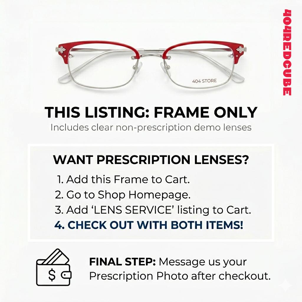Half-Rim Cat-Eye Metal Optical Frames