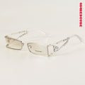Rectangle Metal Gothic Sunglasses