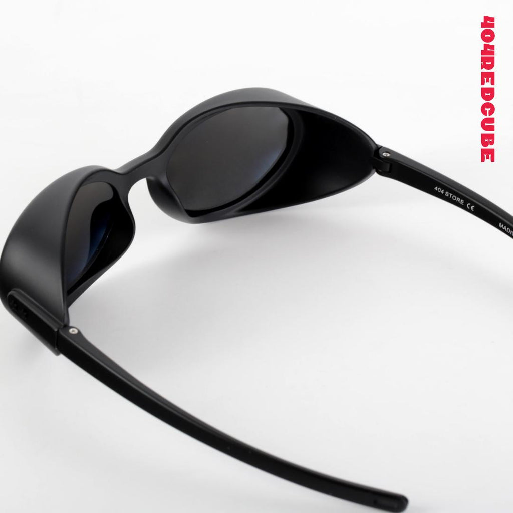 Wraparound Oval Futuristic Gothic Sunglasses