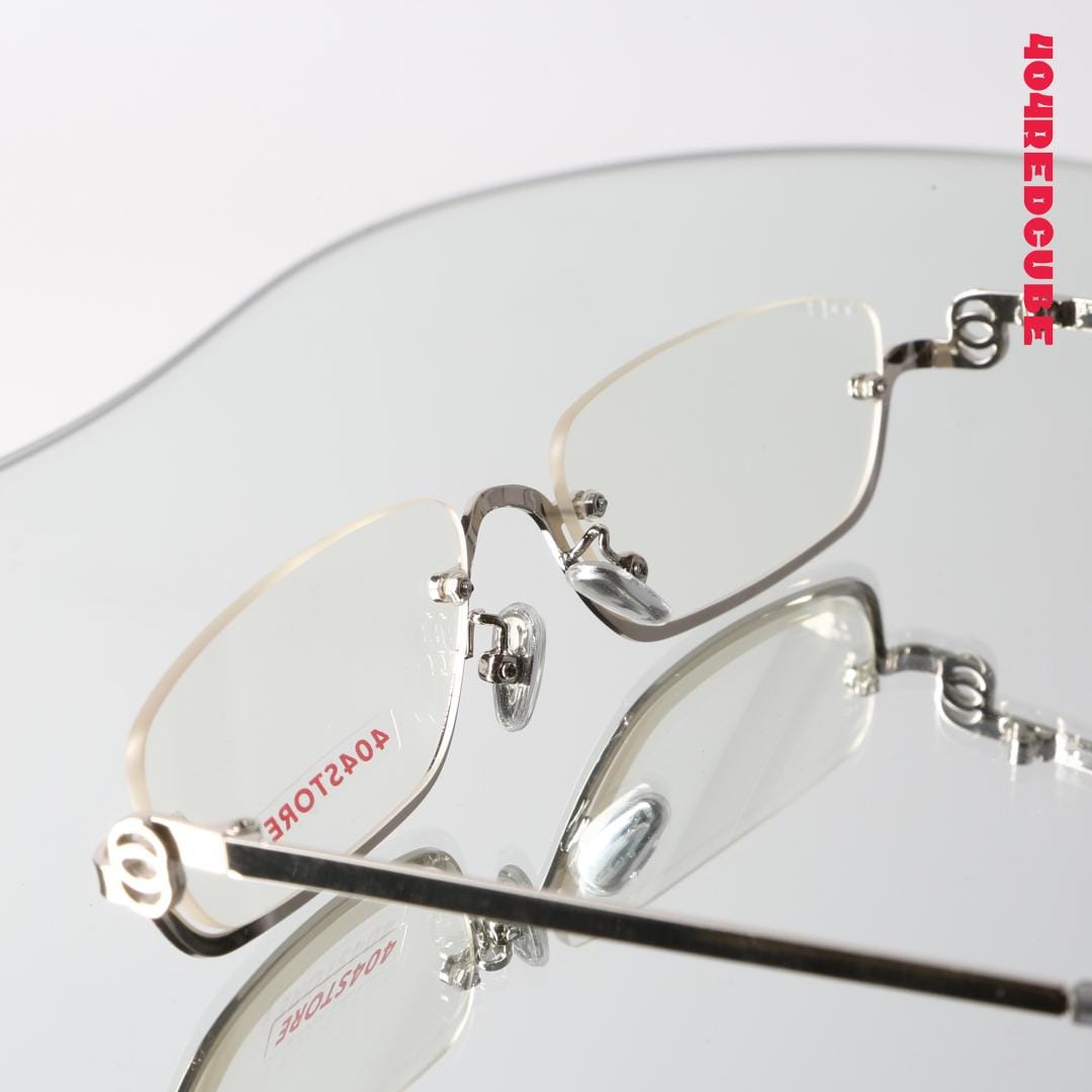 Rimless Rectangle Metal Office Siren Minimalist Optical Frames