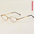 Etched Temple Cat-Eye Metal Minimalist Optical Frames