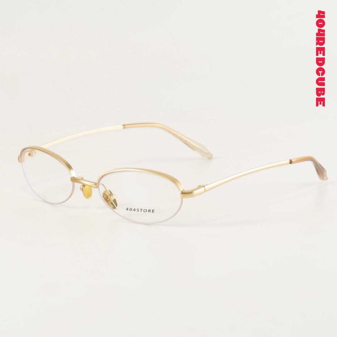 Half-Rim Oval Metal Minimalist Optical Frames