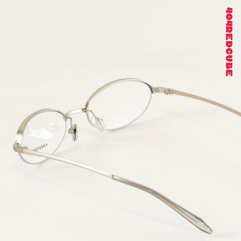 Half-Rim Oval Metal Minimalist Optical Frames
