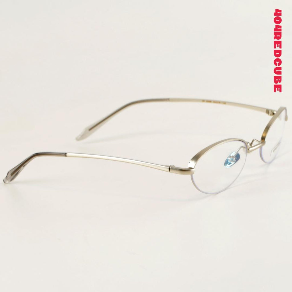 Half-Rim Oval Metal Minimalist Optical Frames