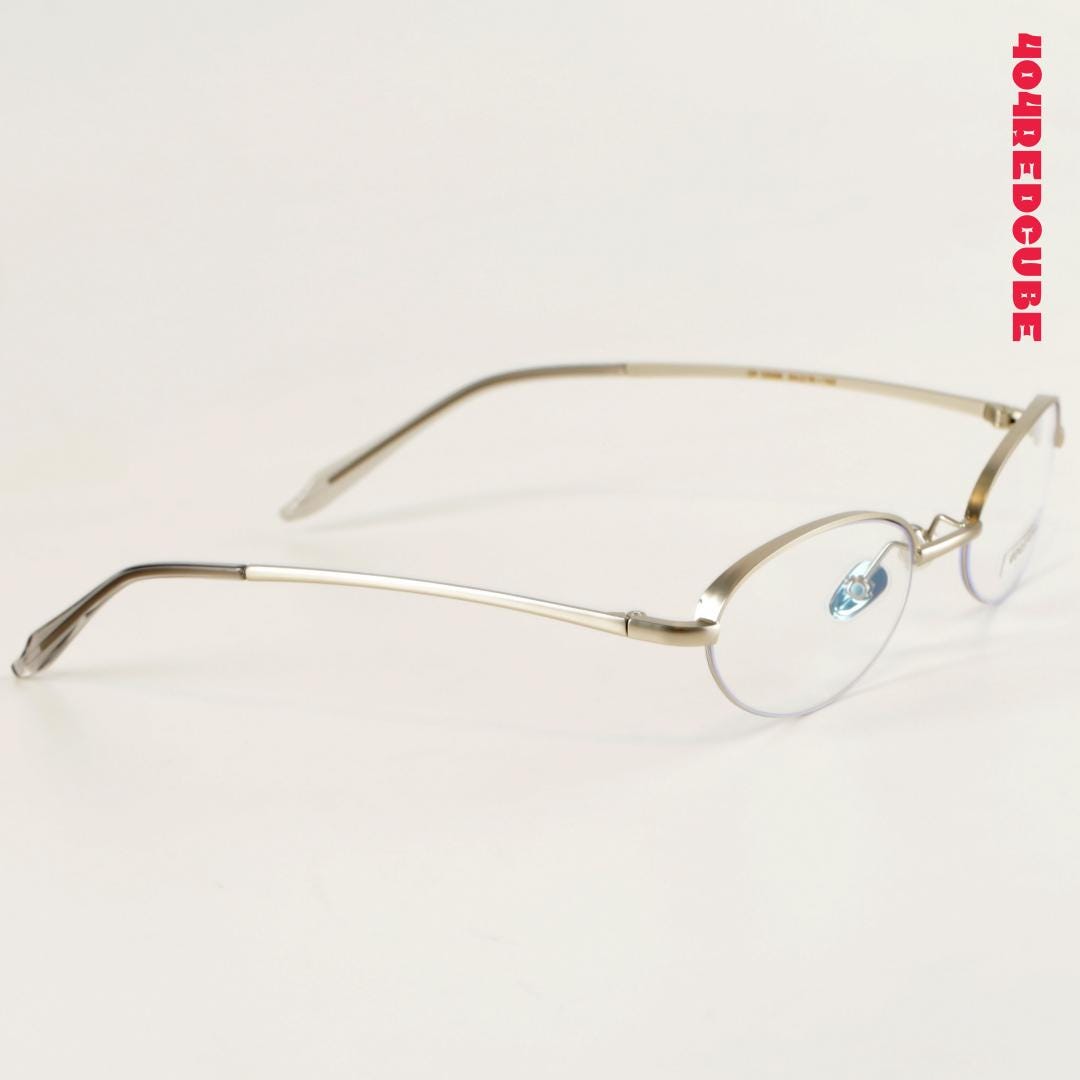 Half-Rim Oval Metal Minimalist Optical Frames