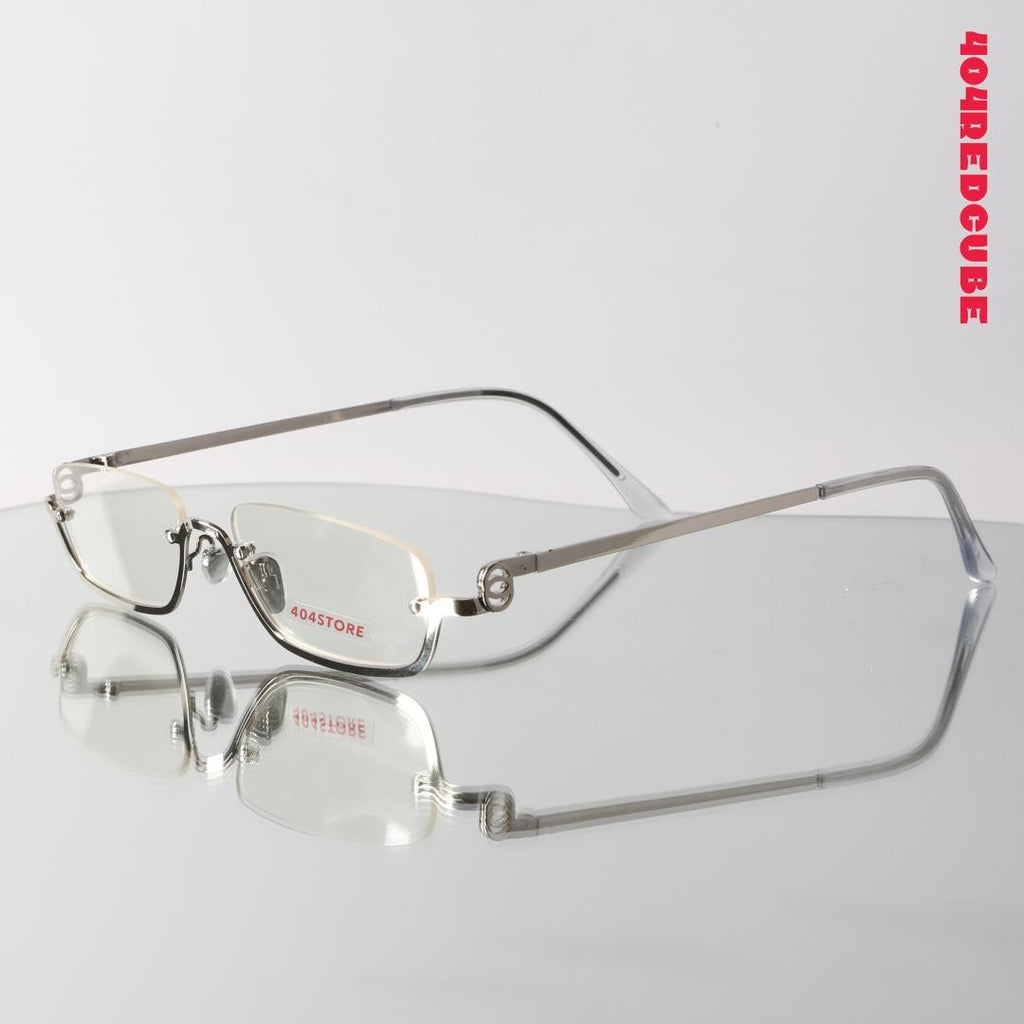 Rimless Rectangle Metal Office Siren Minimalist Optical Frames