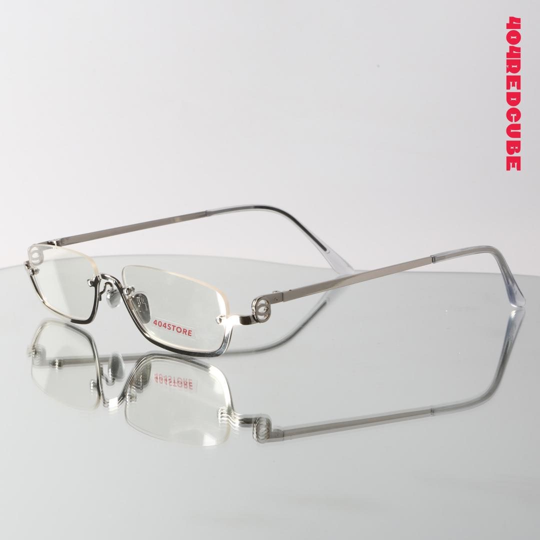 Rimless Rectangle Metal Office Siren Minimalist Optical Frames