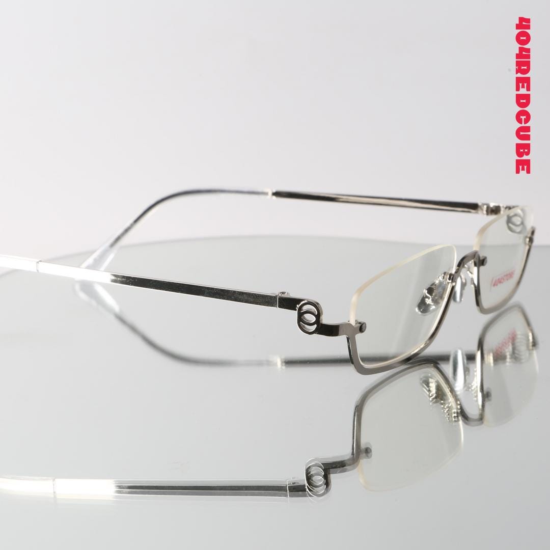 Rimless Rectangle Metal Office Siren Minimalist Optical Frames