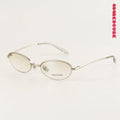 Semi-Rimless Oval Metal Sunglasses