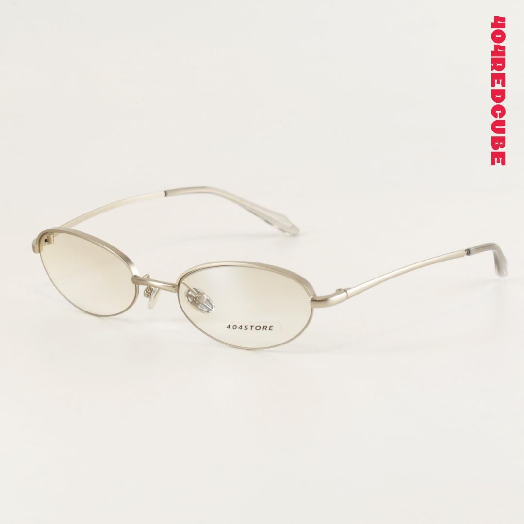 Semi-Rimless Oval Metal Sunglasses