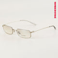 Narrow Rimless Rectangle Metal Sunglasses