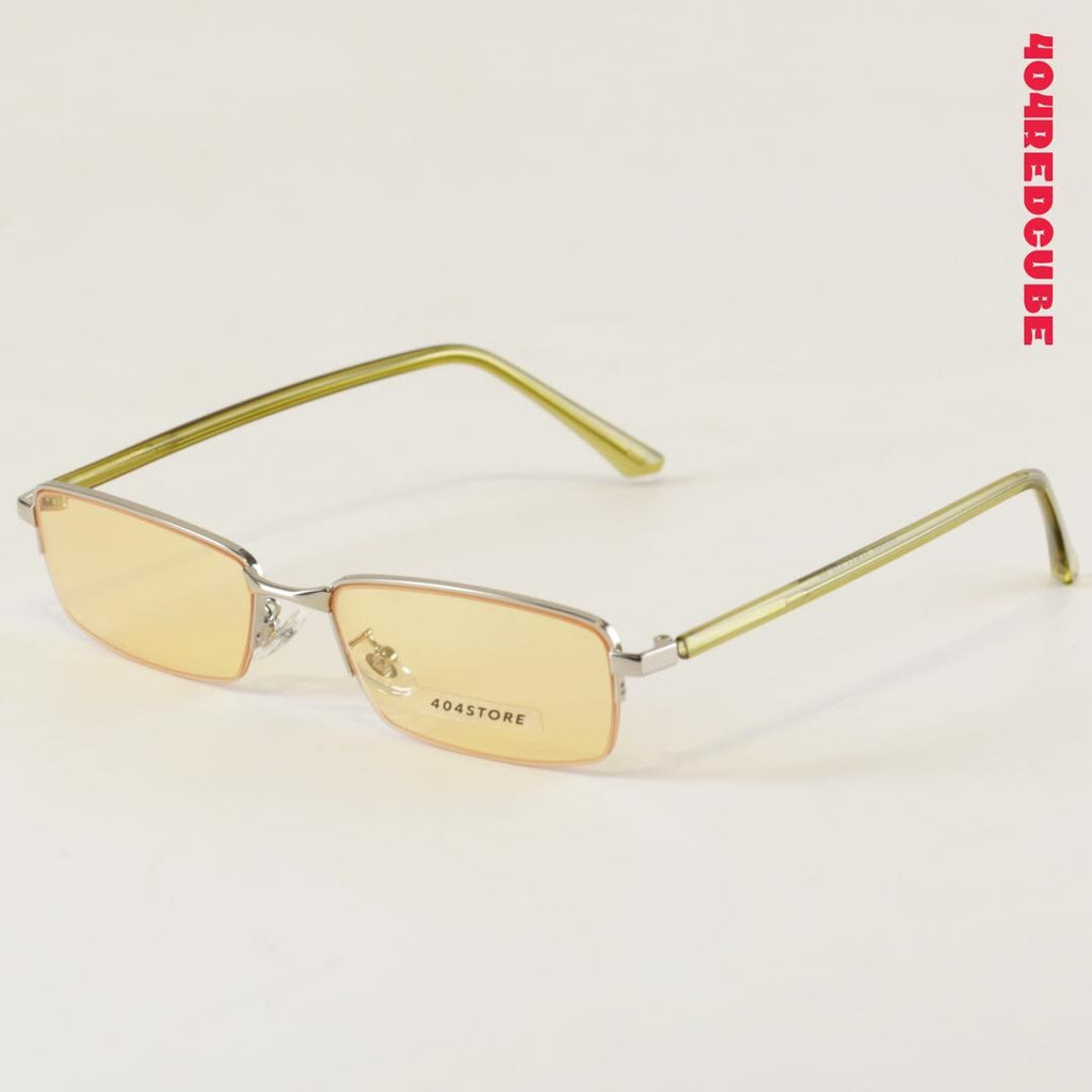 Bayonetta Rimless Rectangle Metal Office Siren Minimalist Sunglasses