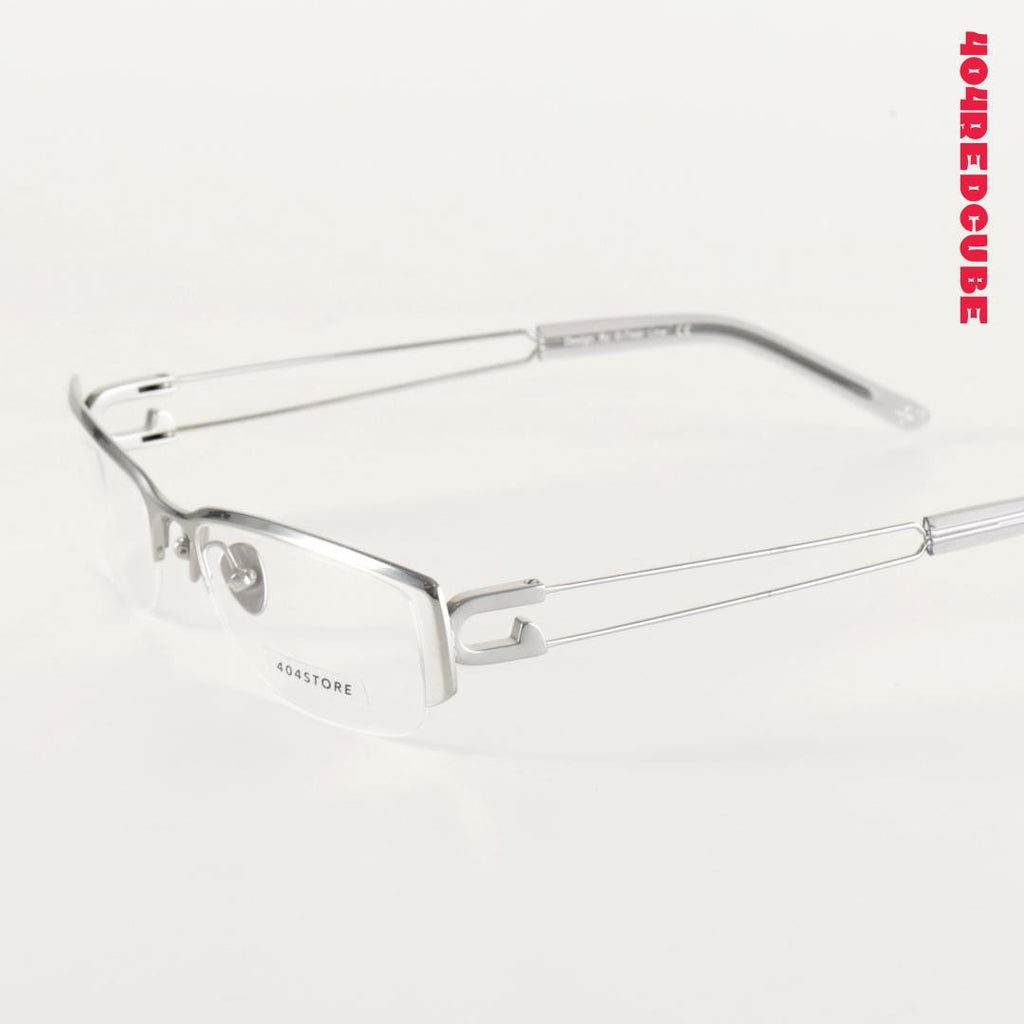 Rimless Rectangle Titanium Futuristic Gothic Optical Frames
