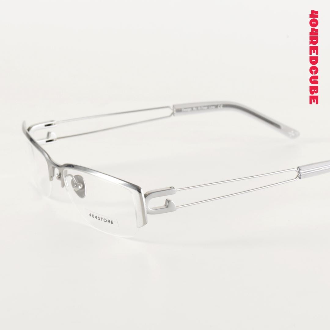 Rimless Rectangle Titanium Futuristic Gothic Optical Frames