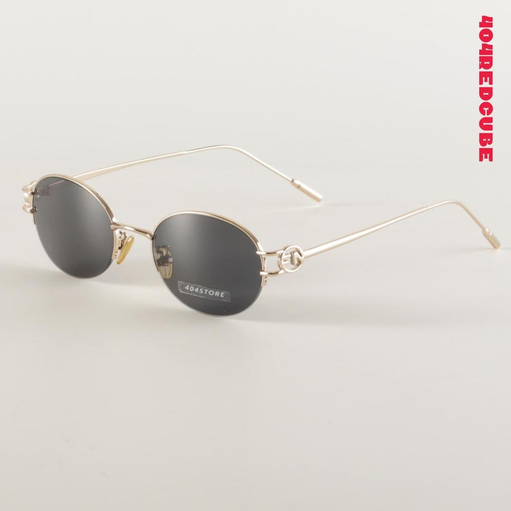 Rimless Oval Metal Sunglasses