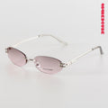 Rimless Oval Metal Futuristic Minimalist Optical Frames
