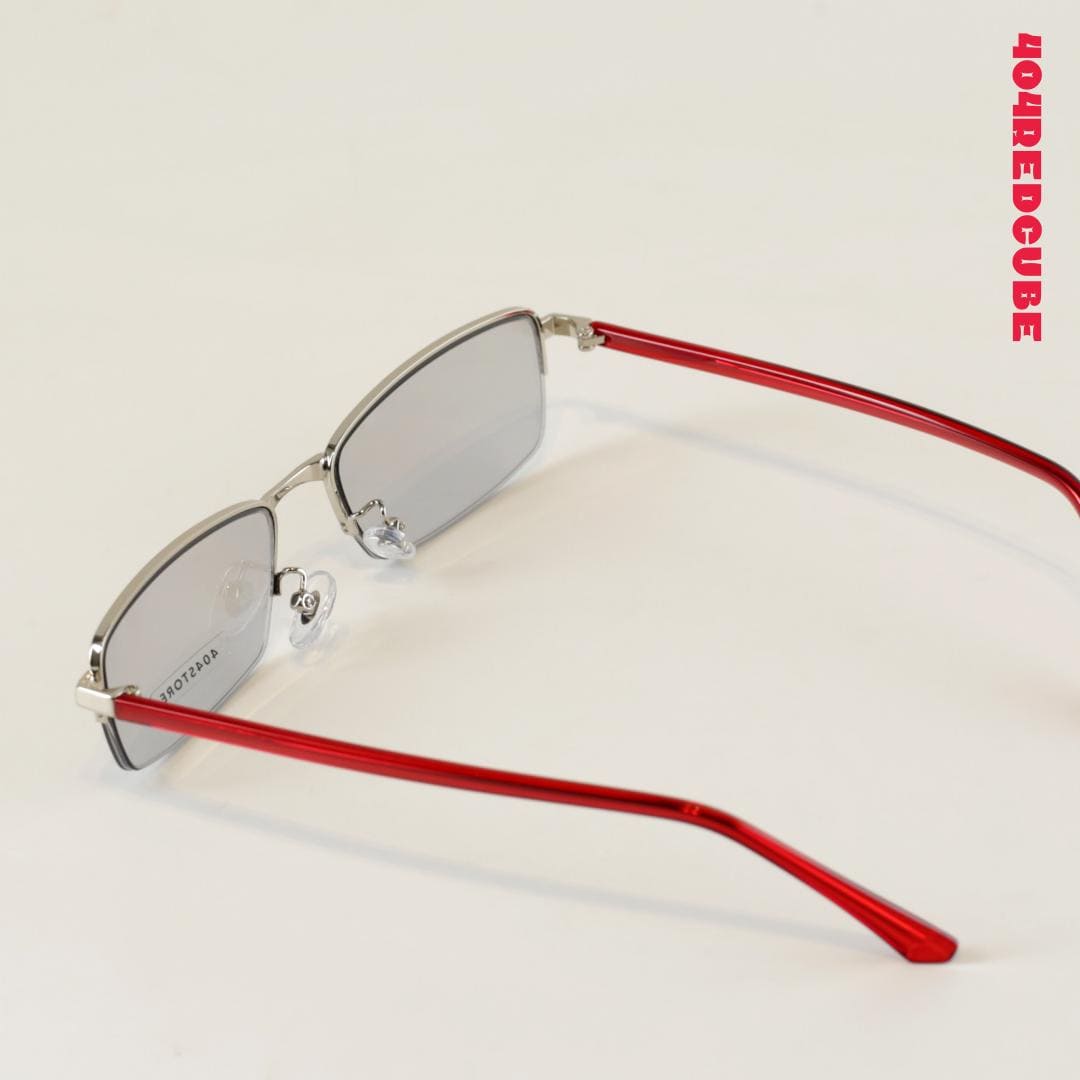 Bayonetta Rimless Rectangle Metal Office Siren Minimalist Sunglasses