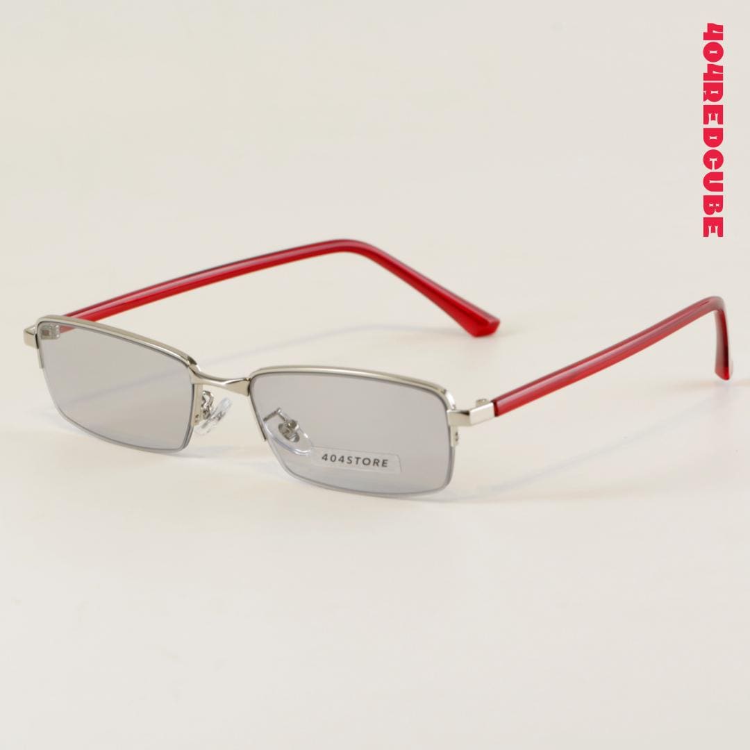 Bayonetta Rimless Rectangle Metal Office Siren Minimalist Sunglasses