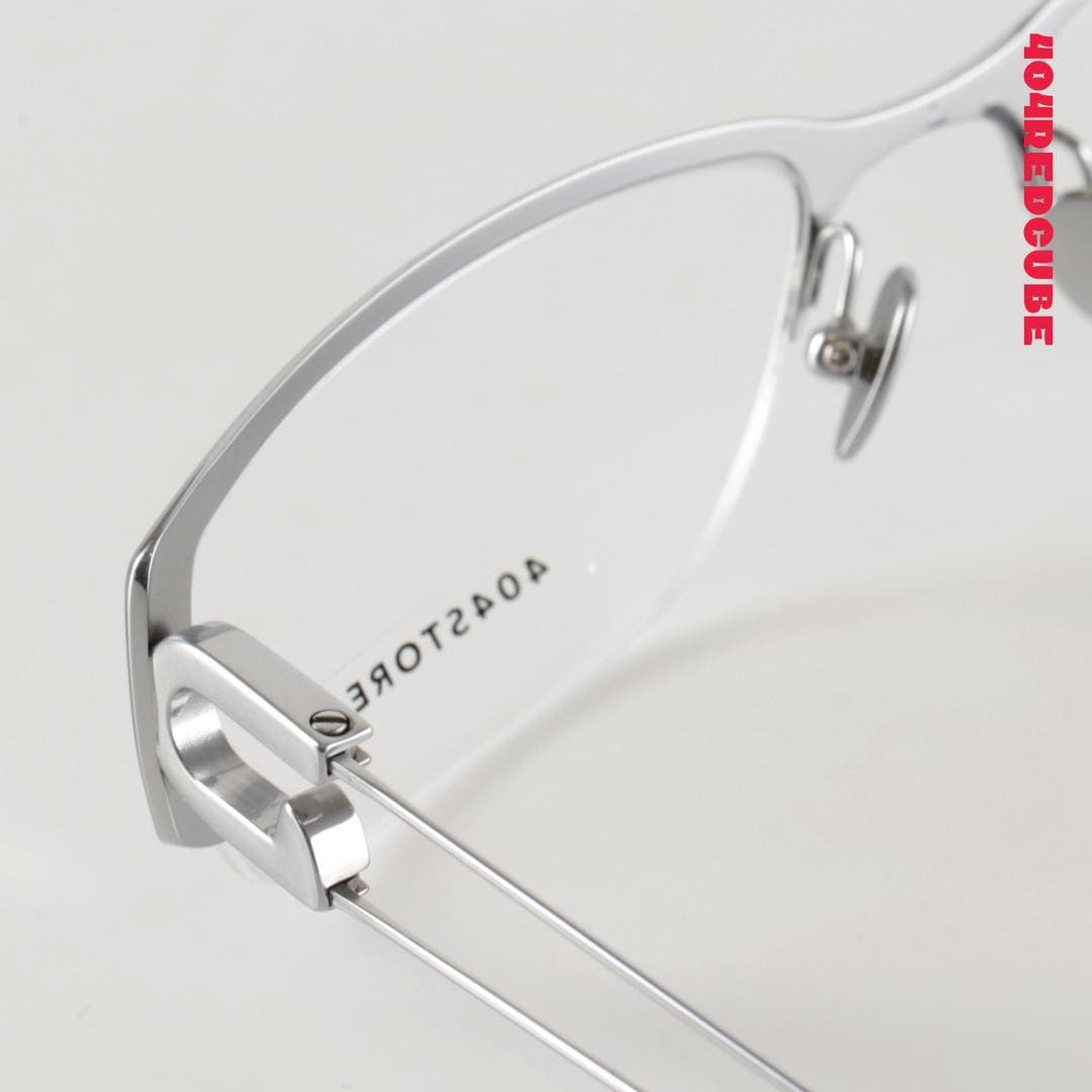 Rimless Rectangle Titanium Futuristic Gothic Optical Frames