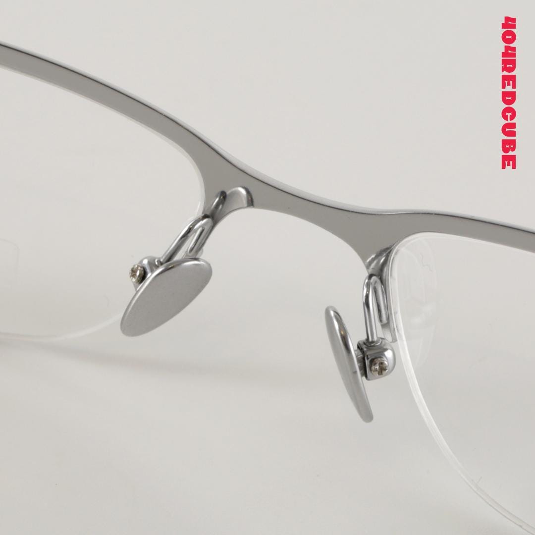 Rimless Rectangle Titanium Futuristic Gothic Optical Frames