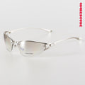 Oversized Cat-Eye Metal Futuristic Gothic Sunglasses