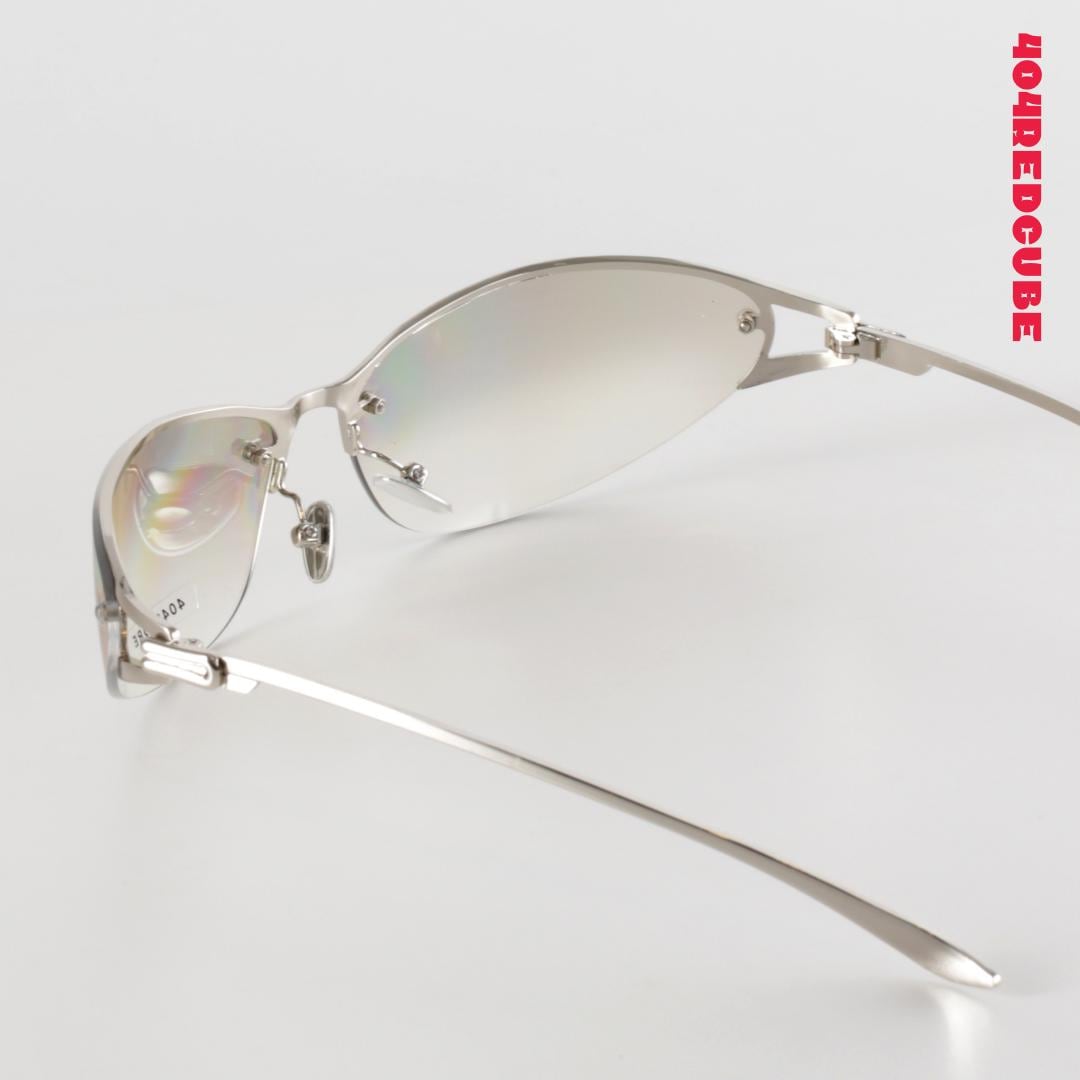 Oversized Cat-Eye Metal Futuristic Gothic Sunglasses