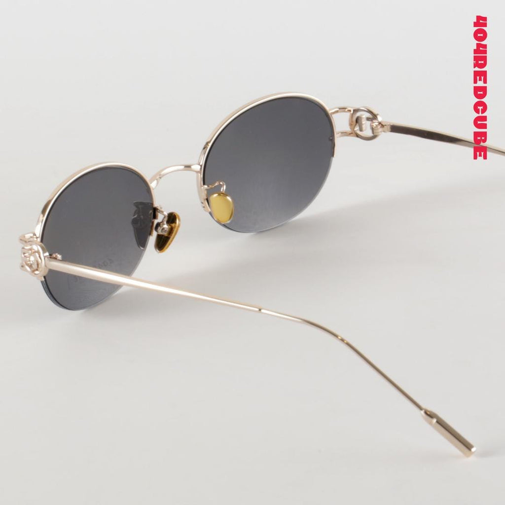 Rimless Oval Metal Sunglasses