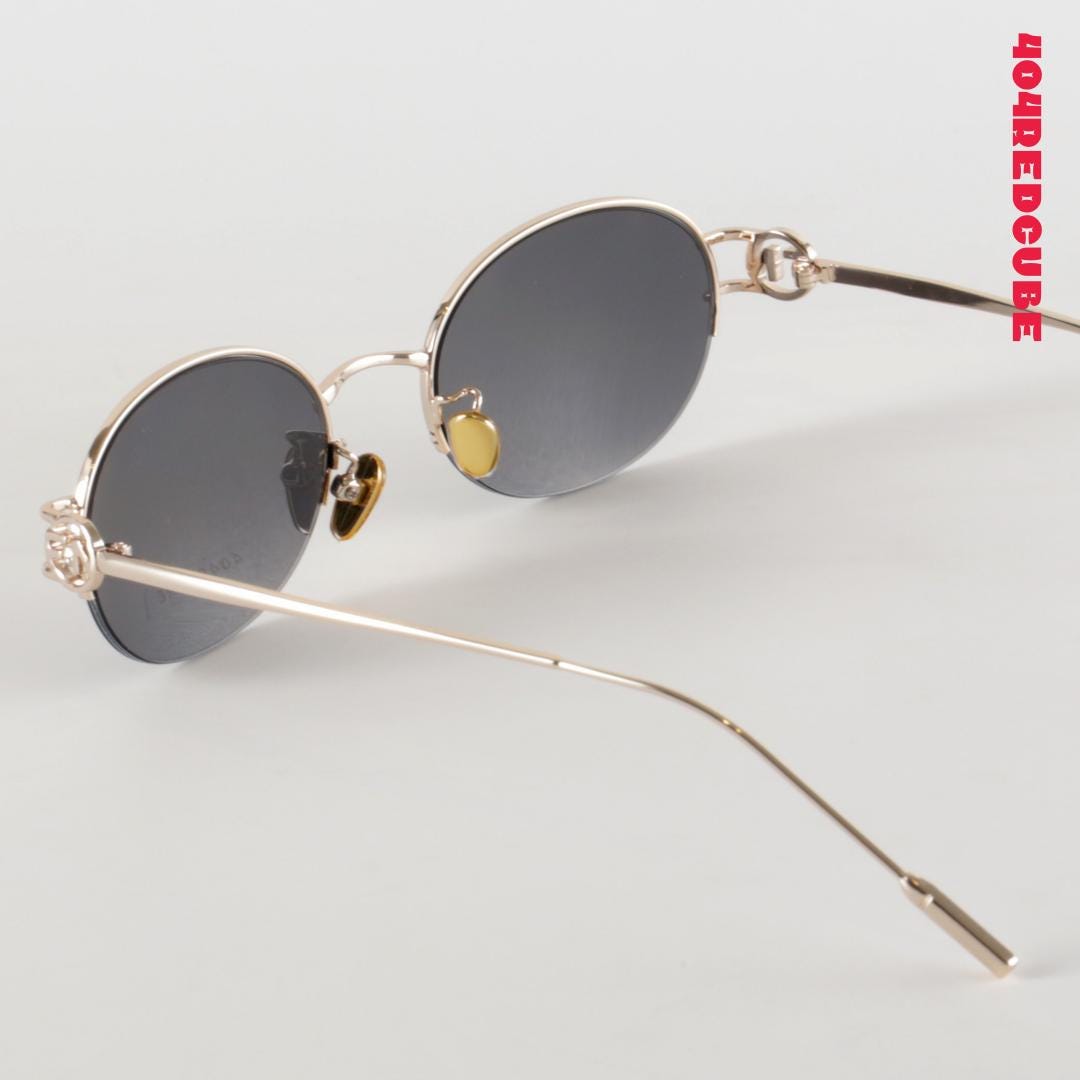 Rimless Oval Metal Sunglasses