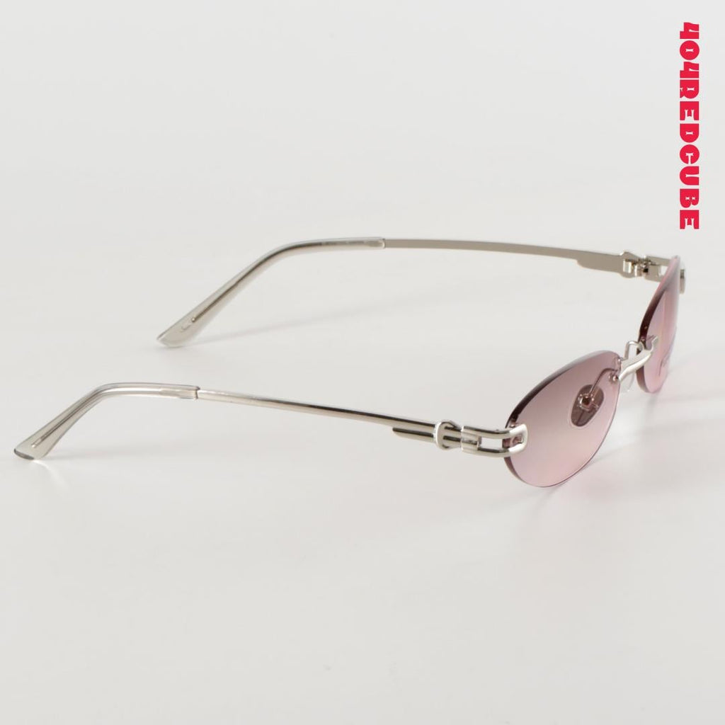 Rimless Oval Metal Futuristic Minimalist Optical Frames