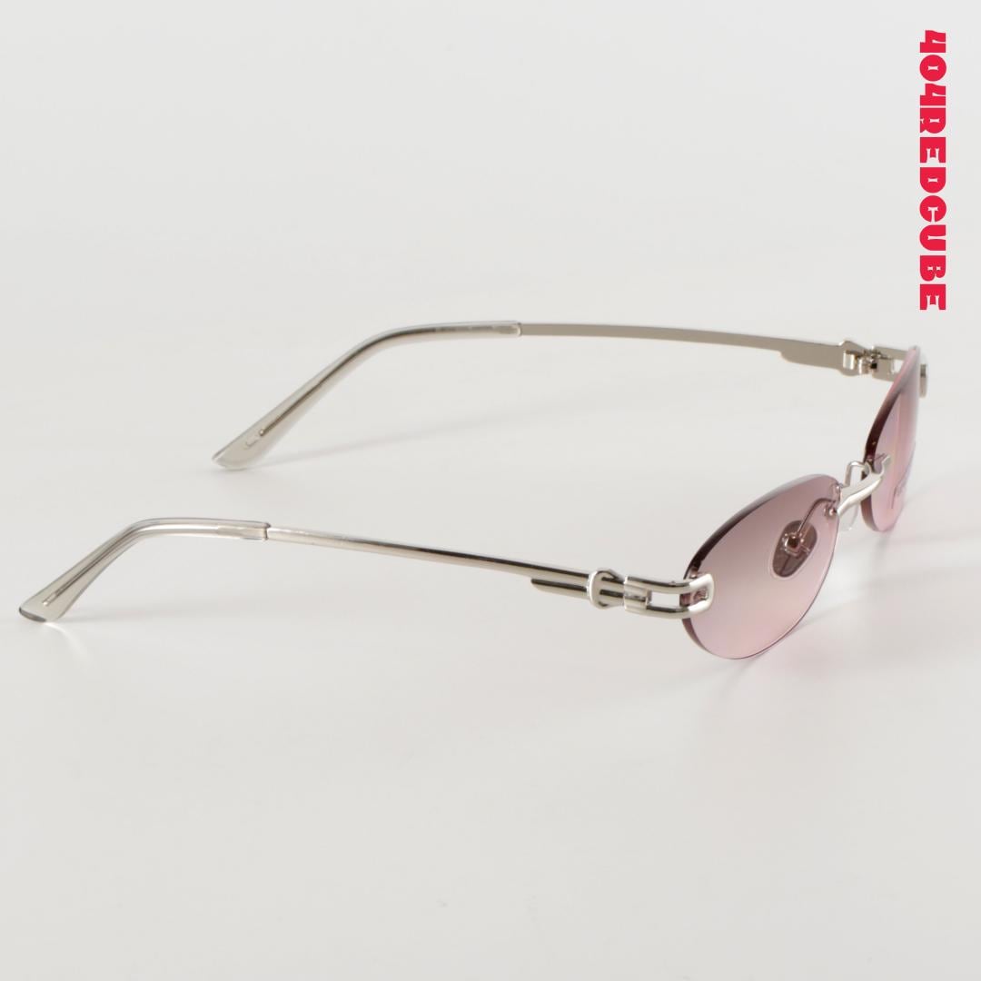 Rimless Oval Metal Futuristic Minimalist Optical Frames