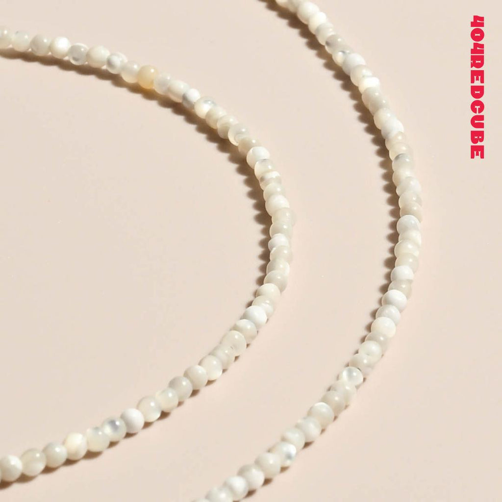 White Mother of Pearl Beaded Glasses Chain