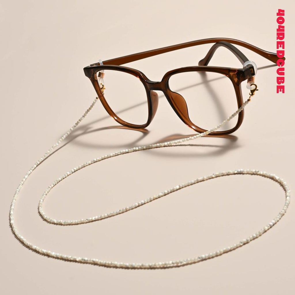 White Mother of Pearl Beaded Glasses Chain