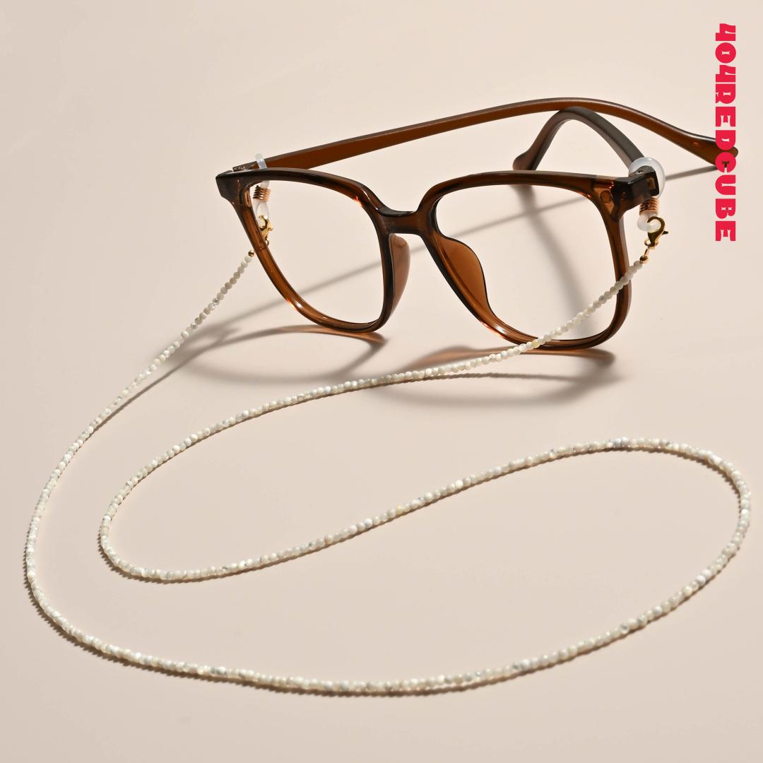 White Mother of Pearl Beaded Glasses Chain