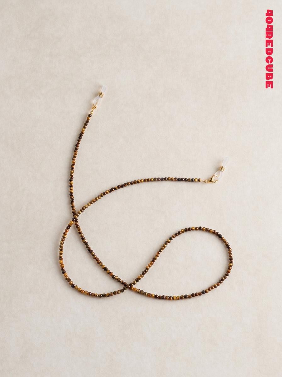 Natural Tiger Eye Beaded Glasses Chain