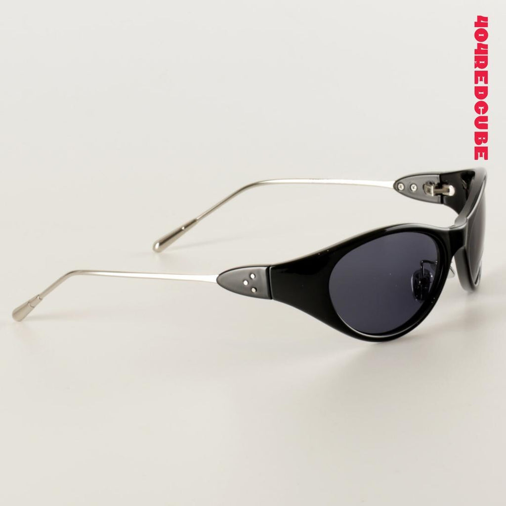 Wraparound Cat-Eye Oval Futuristic Sunglasses