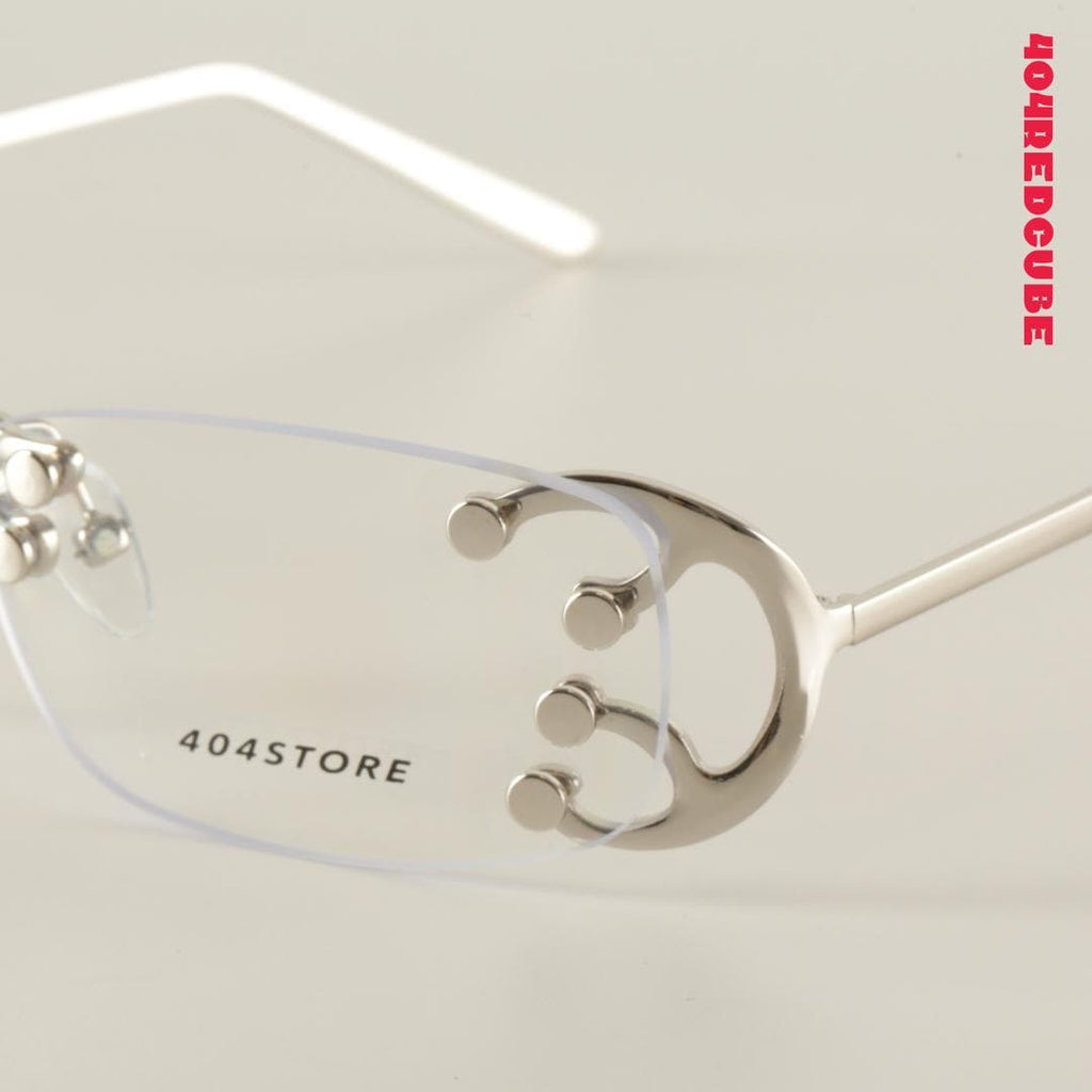 Rimless Rectangle Metal Futuristic Minimalist Optical Frames