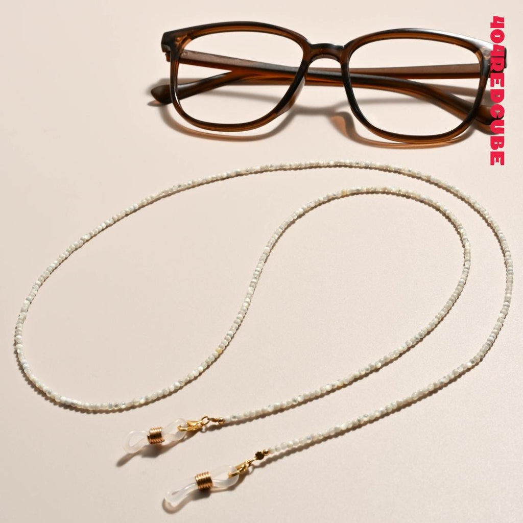 White Mother of Pearl Beaded Glasses Chain