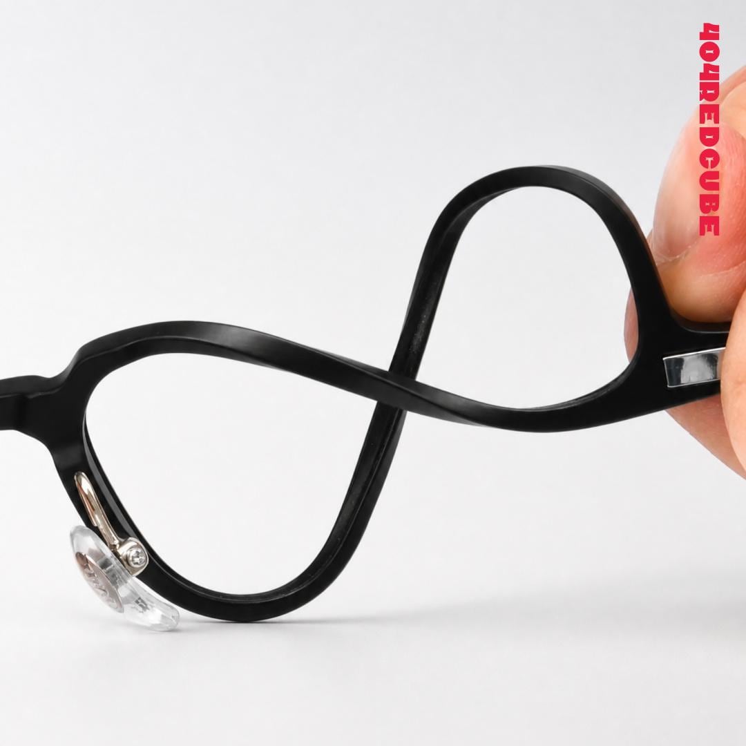 Magnetic Clip-On Square Titanium Futuristic Sunglasses