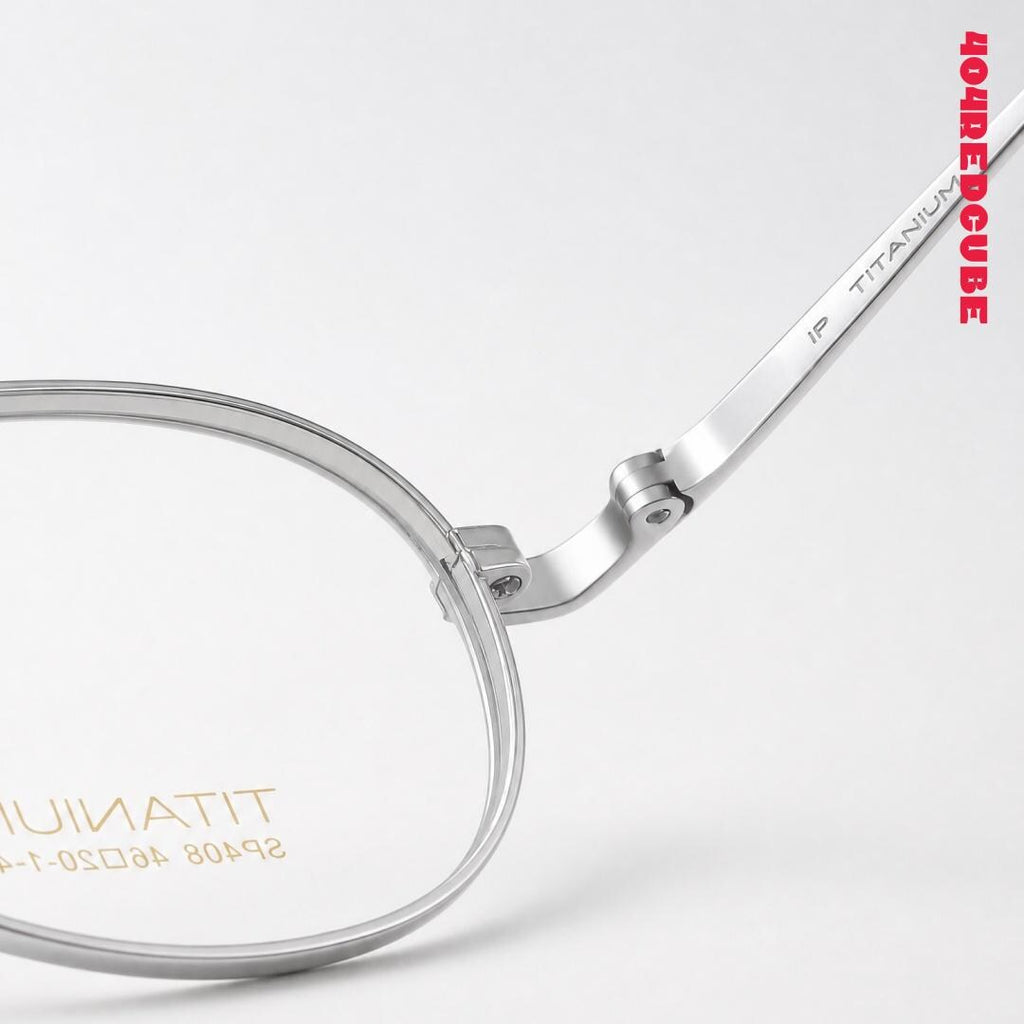 Geek-Chic Oval Titanium Optical Frames