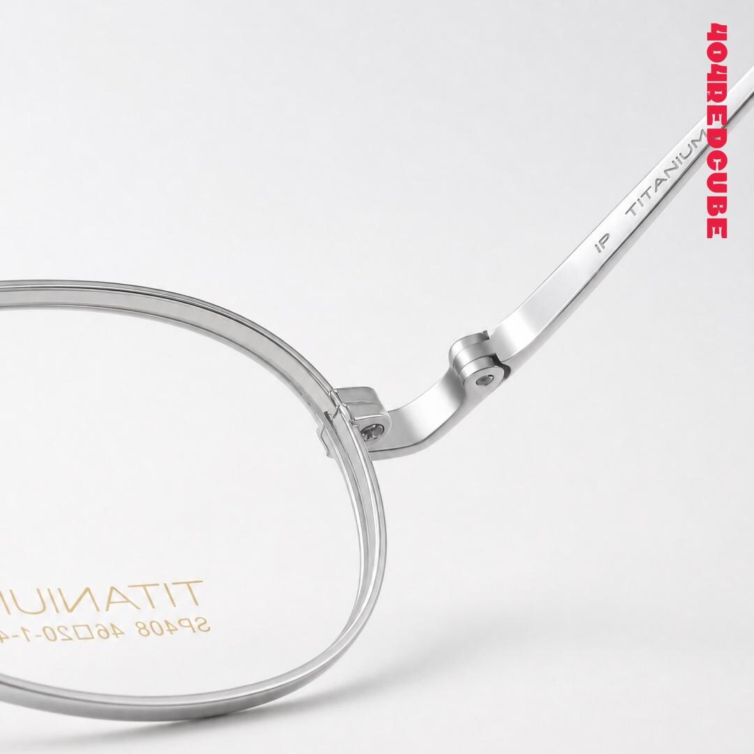 Geek-Chic Oval Titanium Optical Frames