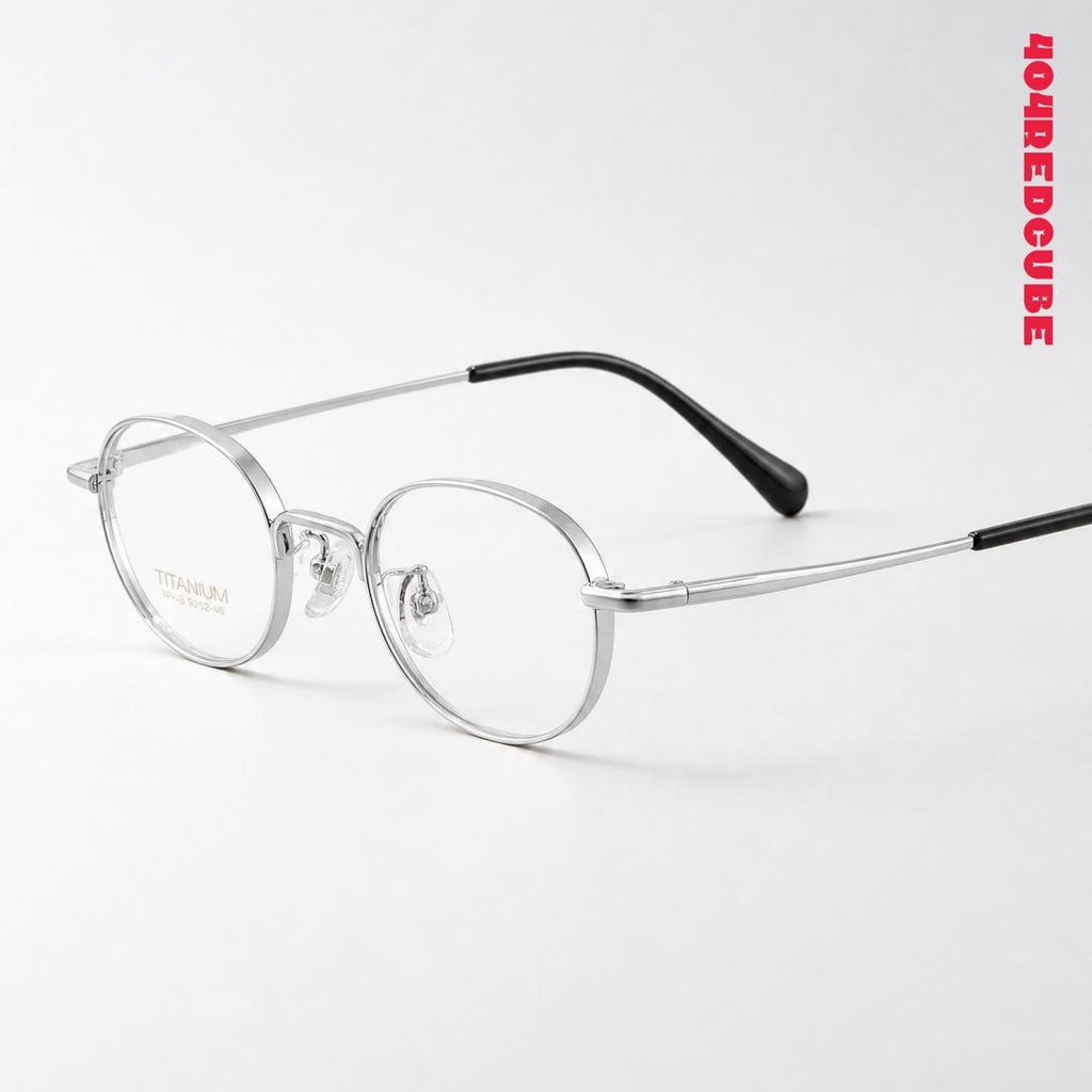 Geek-Chic Oval Titanium Optical Frames