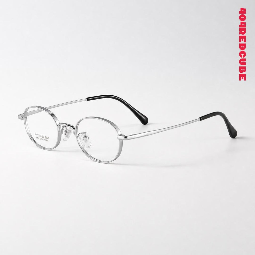 Geek-Chic Oval Titanium Optical Frames